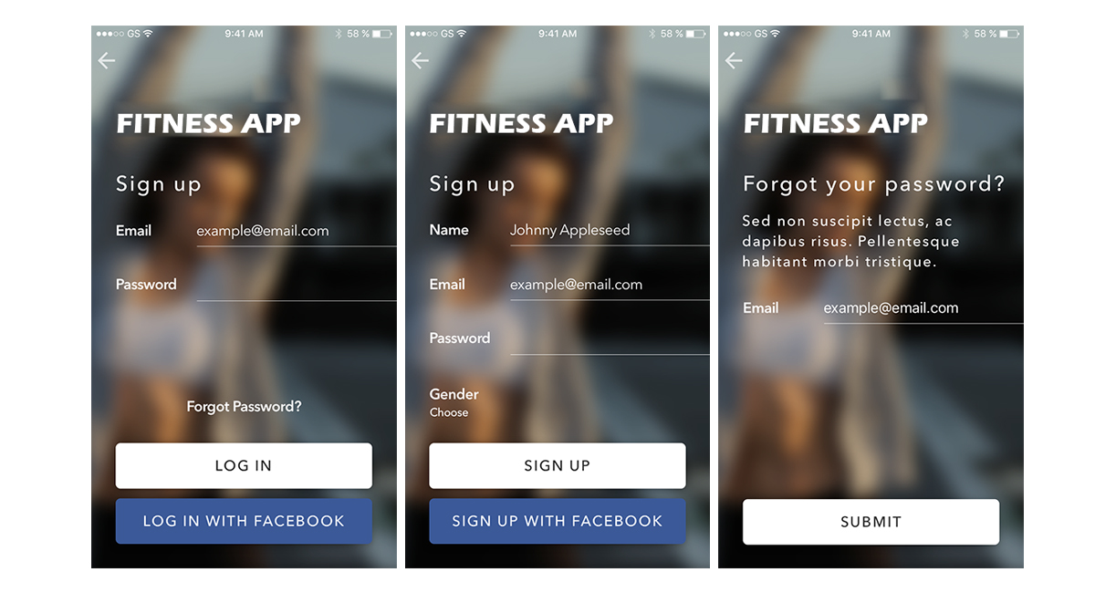 fitness app login