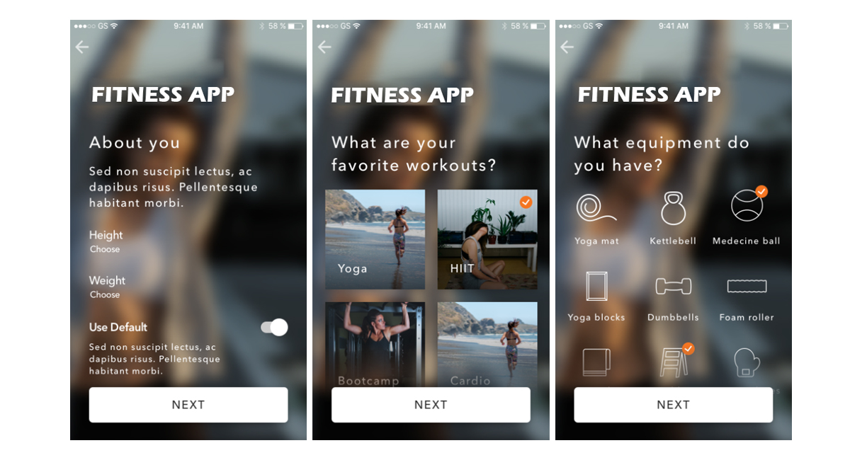fitness app profile